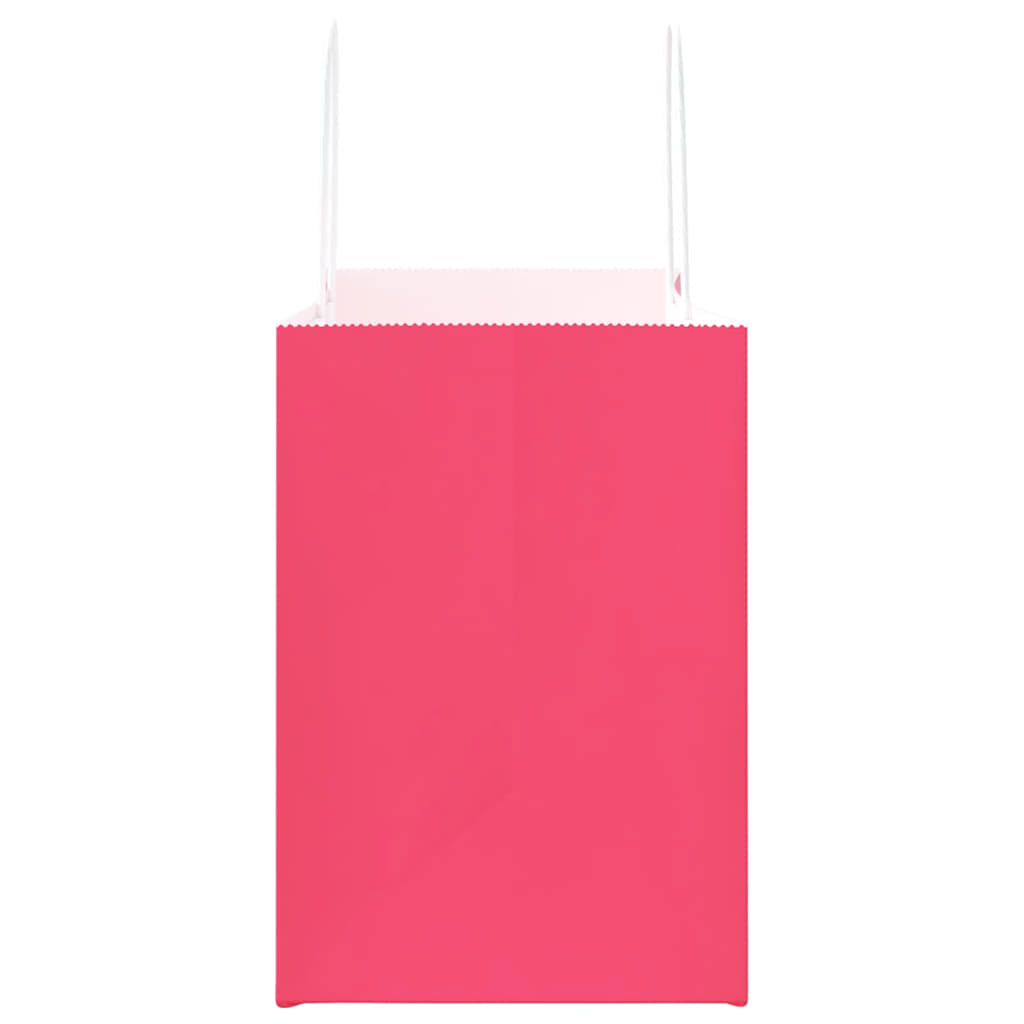 Paper Bags 250 pcs with Handles Pink 32x17x25 cm