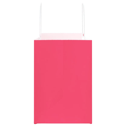 Paper Bags 250 pcs with Handles Pink 32x17x25 cm