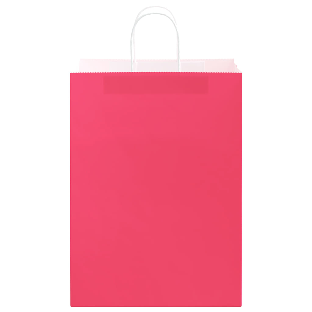 Paper Bags 250 pcs with Handles Pink 32x17x44 cm
