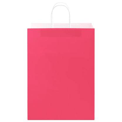 Paper Bags 250 pcs with Handles Pink 32x17x44 cm