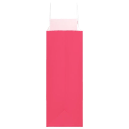 Paper Bags 250 pcs with Handles Pink 32x17x44 cm