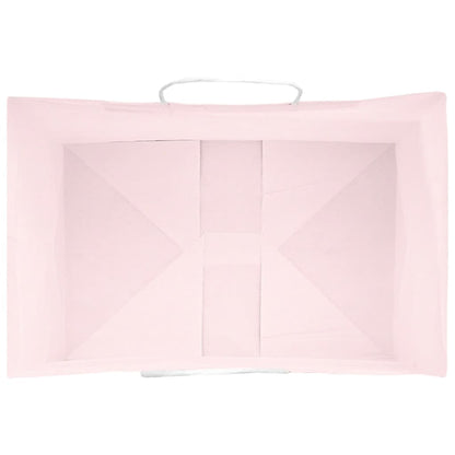 Paper Bags 250 pcs with Handles Pink 32x22x24 cm