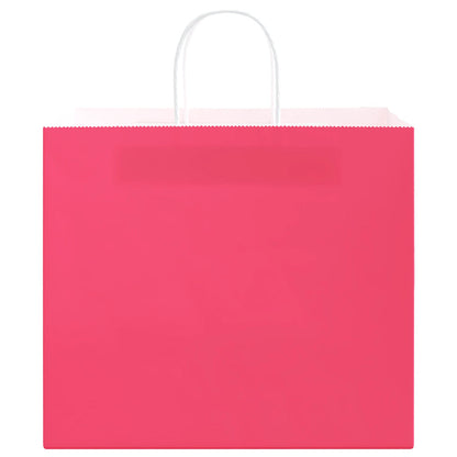 Paper Bags 250 pcs with Handles Pink 32x22x28 cm