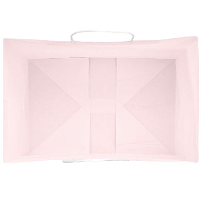 Paper Bags 250 pcs with Handles Pink 32x22x28 cm
