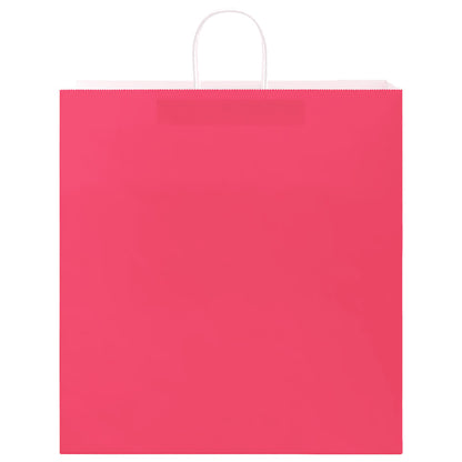 Paper Bags 250 pcs with Handles Pink 45x17x48 cm