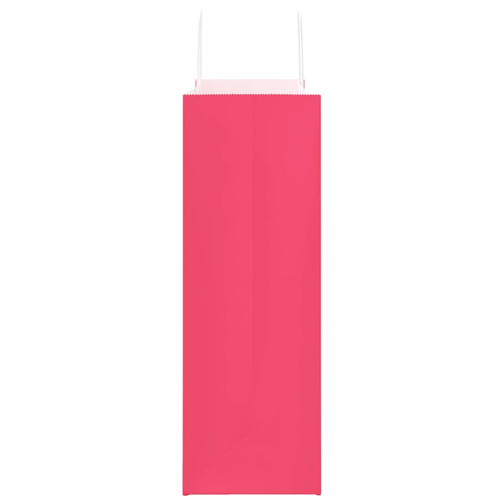 Paper Bags 250 pcs with Handles Pink 45x17x48 cm