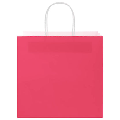 Paper Bags 250 pcs with Handles Pink 54x15x49 cm