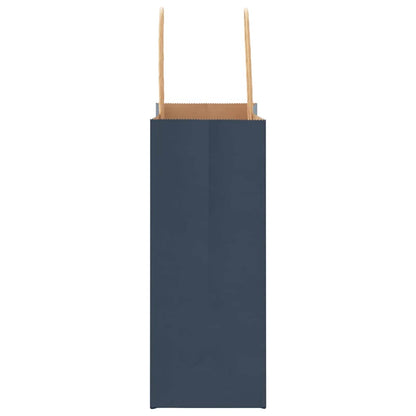 Paper Bags 50 pcs with Handles Blue 15x8x21 cm