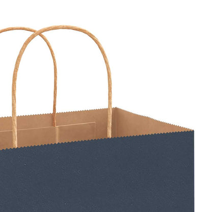 Paper Bags 50 pcs with Handles Blue 15x8x21 cm