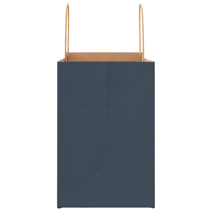 Paper Bags 50 pcs with Handles Blue 26x17x25 cm