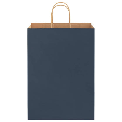 Paper Bags 50 pcs with Handles Blue 32x17x44 cm