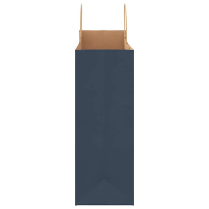 Paper Bags 50 pcs with Handles Blue 32x17x44 cm