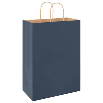 Paper Bags 50 pcs with Handles Blue 32x17x44 cm