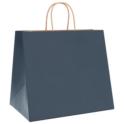 Paper Bags 50 pcs with Handles Blue 32x22x28 cm