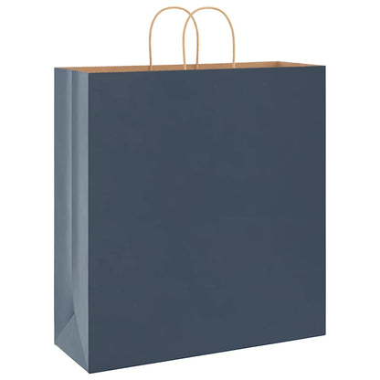 Paper Bags 50 pcs with Handles Blue 45x17x48 cm