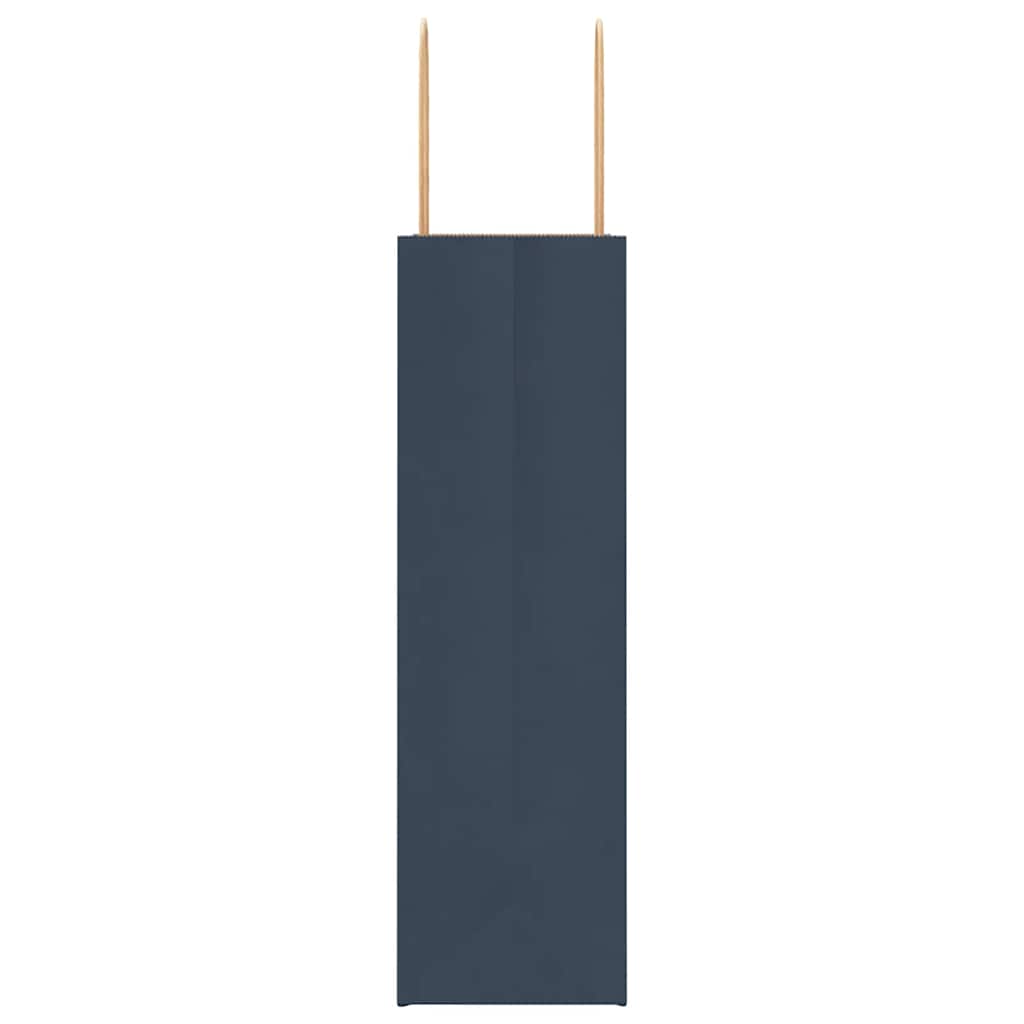 Paper Bags 250 pcs with Handles Blue 21x11x36 cm