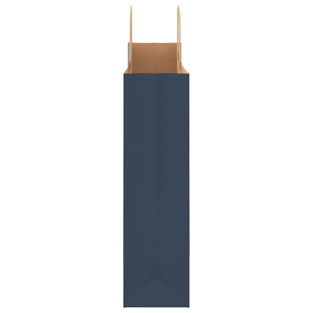 Paper Bags 250 pcs with Handles Blue 32x12x42 cm
