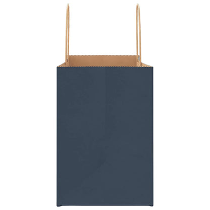 Paper Bags 250 pcs with Handles Blue 32x17x25 cm