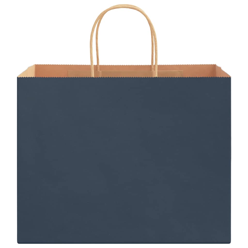 Paper Bags 250 pcs with Handles Blue 32x22x24 cm