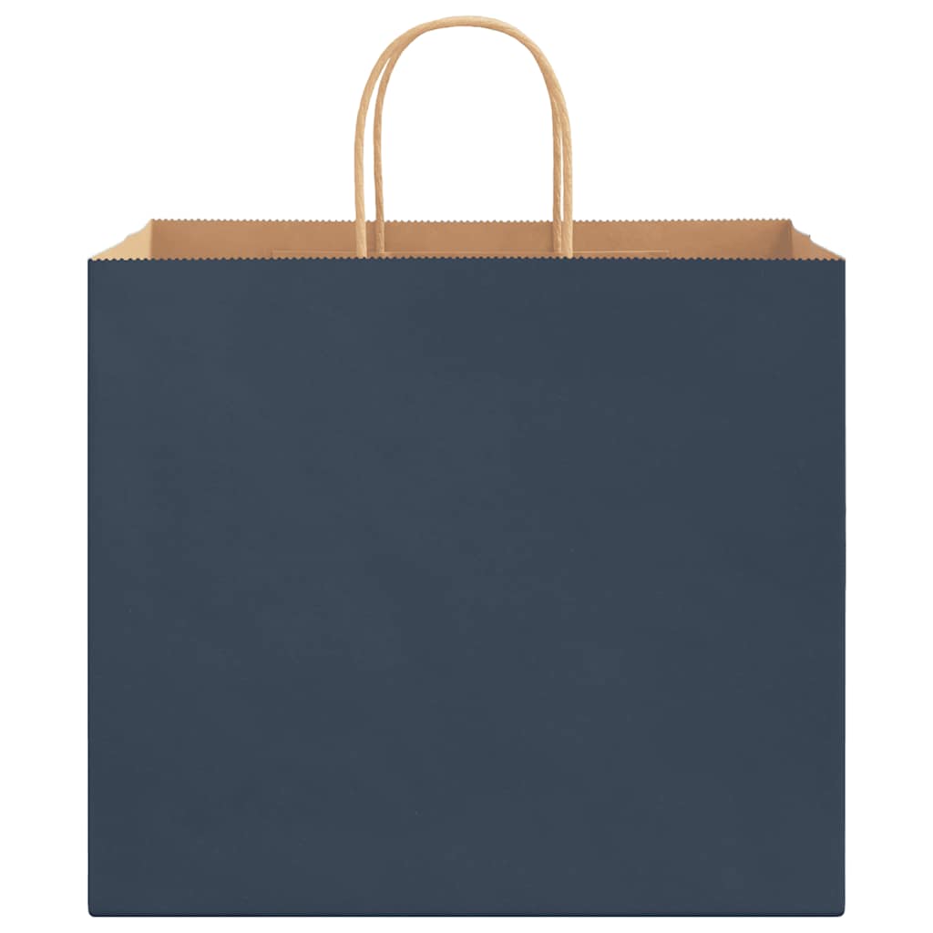 Paper Bags 250 pcs with Handles Blue 32x22x28 cm