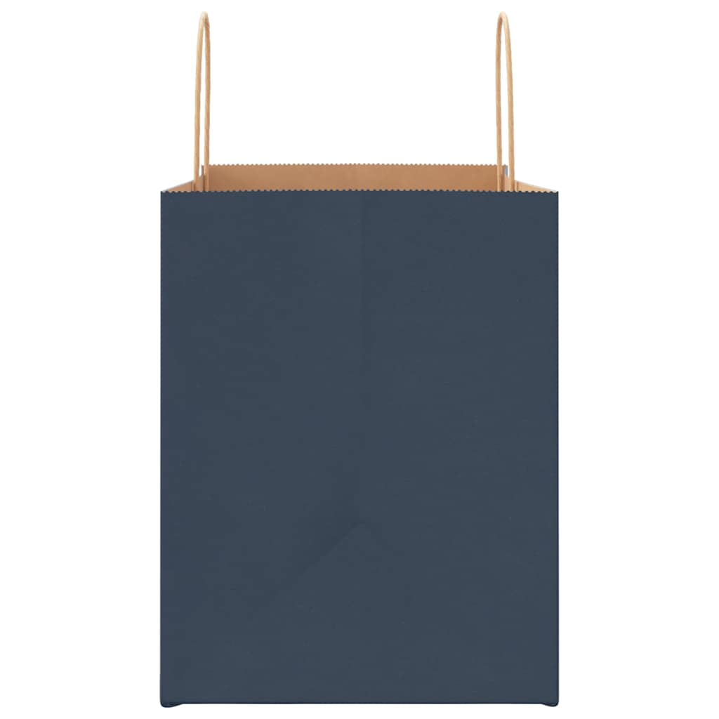 Paper Bags 250 pcs with Handles Blue 32x22x28 cm