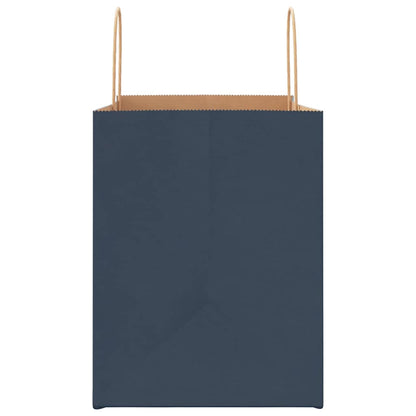 Paper Bags 250 pcs with Handles Blue 32x22x28 cm