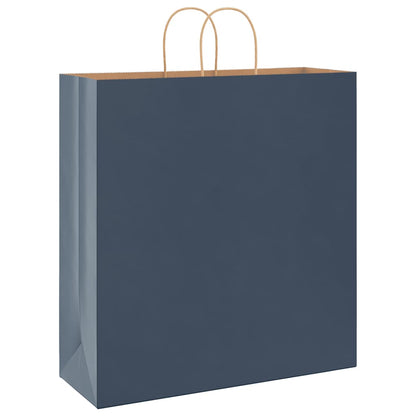 Paper Bags 250 pcs with Handles Blue 45x17x48 cm