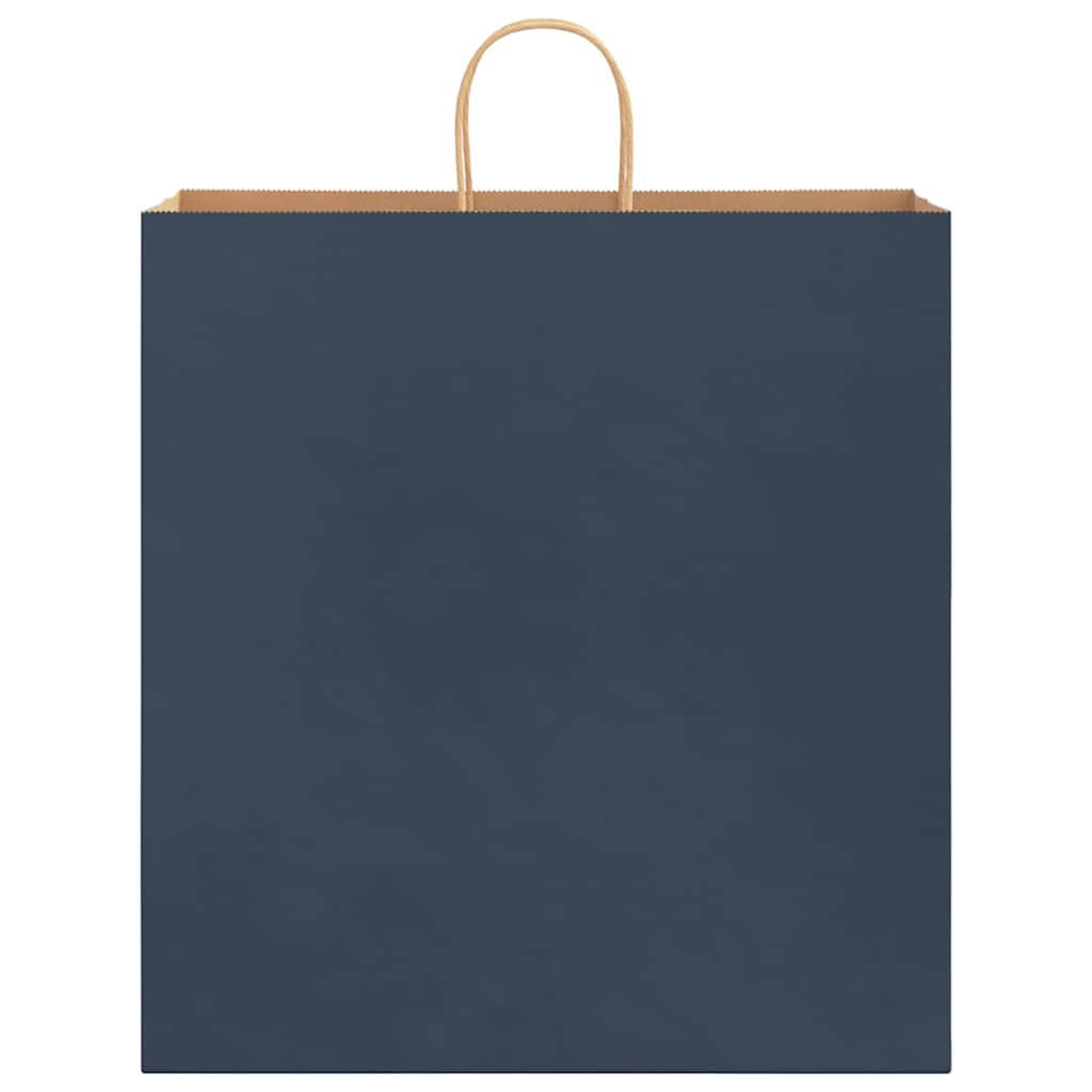 Paper Bags 250 pcs with Handles Blue 45x17x48 cm