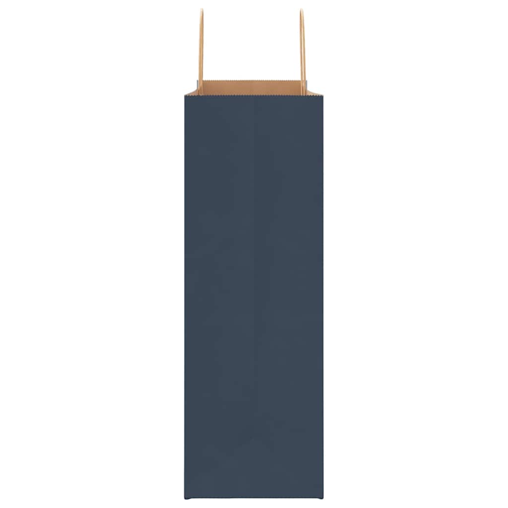 Paper Bags 250 pcs with Handles Blue 45x17x48 cm