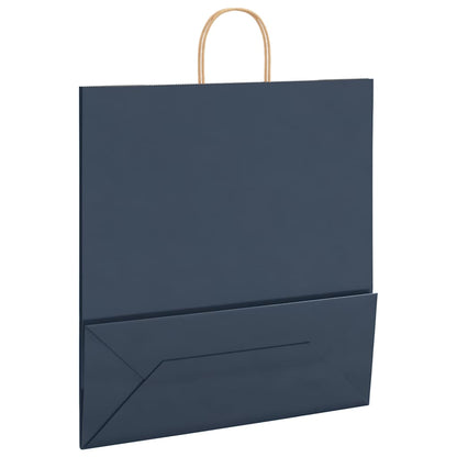 Paper Bags 250 pcs with Handles Blue 45x17x48 cm