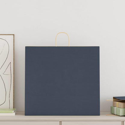 Paper Bags 250 pcs with Handles Blue 54x15x49 cm