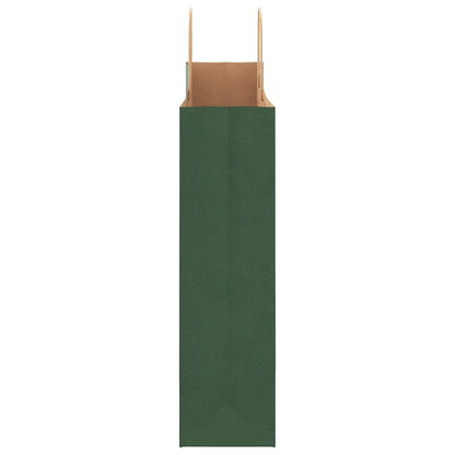 Paper Bags 50 pcs with Handles Green 32x12x42 cm