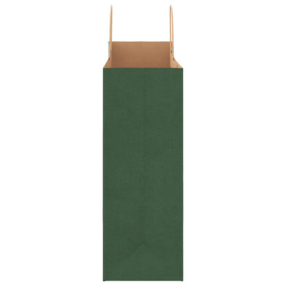 Paper Bags 50 pcs with Handles Green 32x17x44 cm