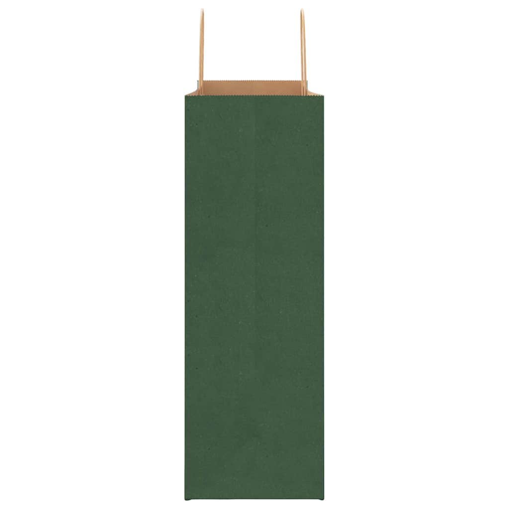 Paper Bags 50 pcs with Handles Green 45x17x48 cm