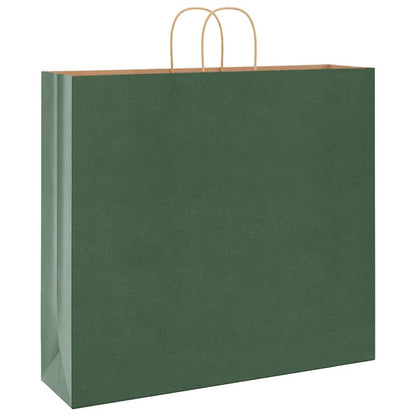 Paper Bags 50 pcs with Handles Green 54x15x49 cm