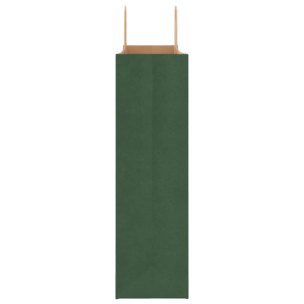 Paper Bags 50 pcs with Handles Green 54x15x49 cm