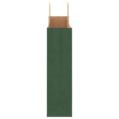 Paper Bags 250 pcs with Handles Green 32x12x42 cm