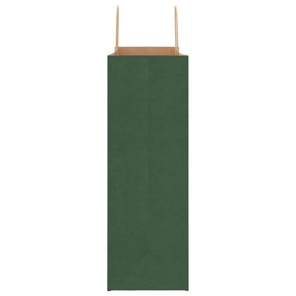Paper Bags 250 pcs with Handles Green 45x17x48 cm