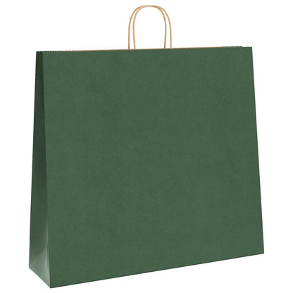 Paper Bags 250 pcs with Handles Green 54x15x49 cm