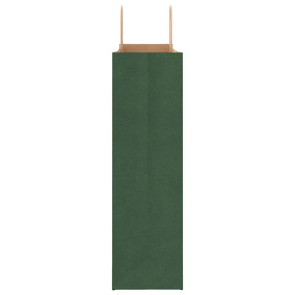 Paper Bags 250 pcs with Handles Green 54x15x49 cm