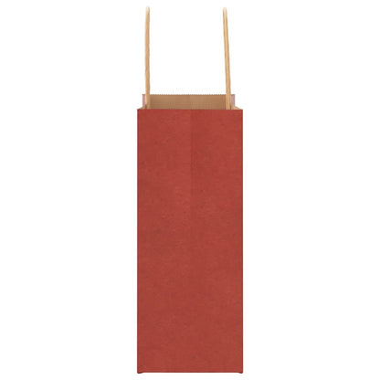 Paper Bags 50 pcs with Handles Red 15x8x21 cm