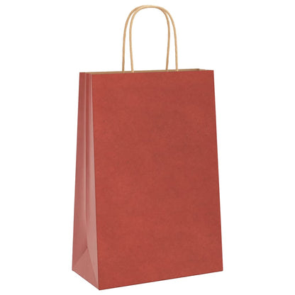 Paper Bags 50 pcs with Handles Red 21x11x31 cm