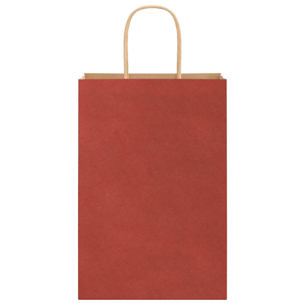 Paper Bags 50 pcs with Handles Red 21x11x31 cm