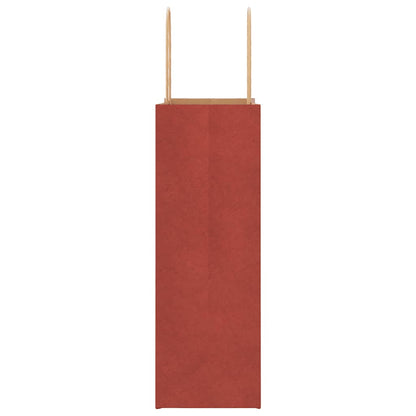 Paper Bags 50 pcs with Handles Red 21x11x31 cm