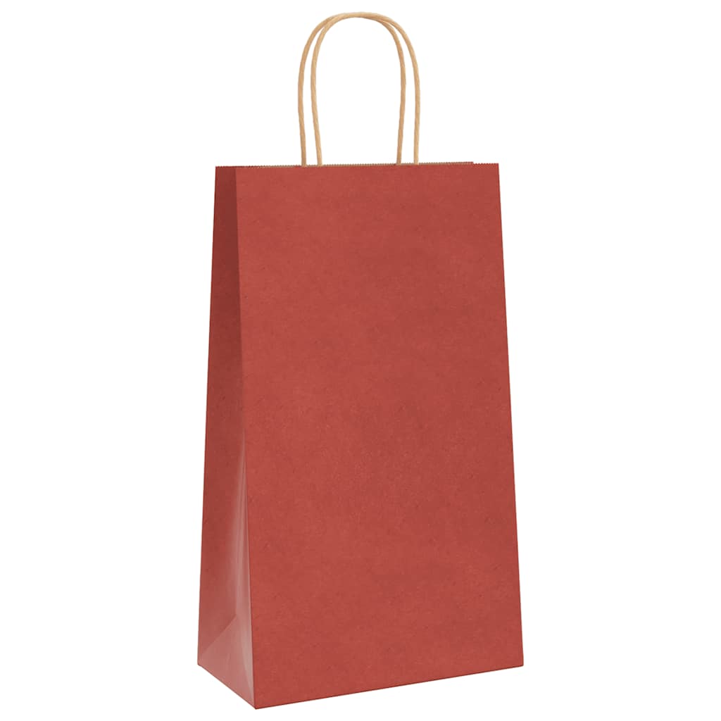 Paper Bags 50 pcs with Handles Red 21x11x36 cm