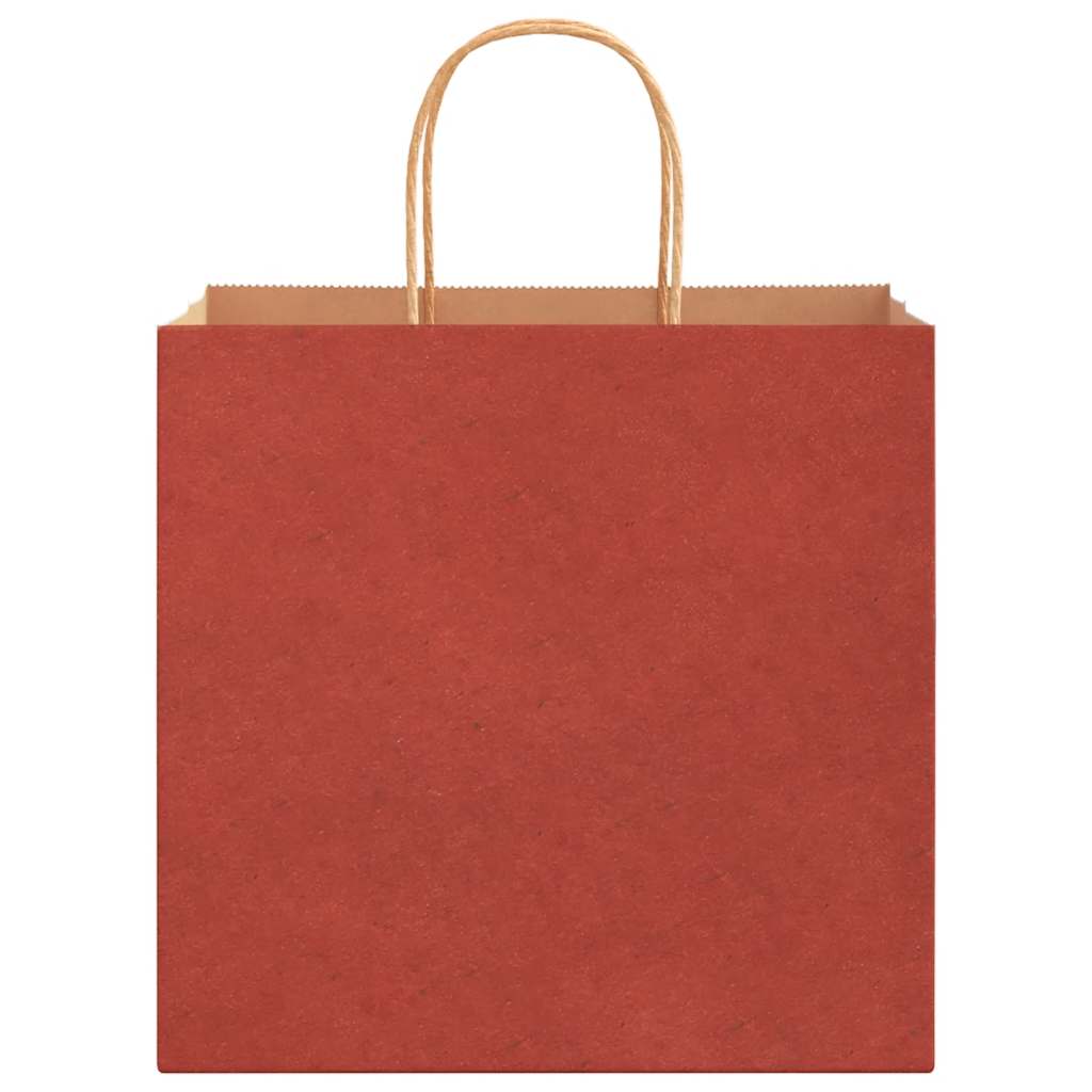 Paper Bags 50 pcs with Handles Red 26x17x25 cm
