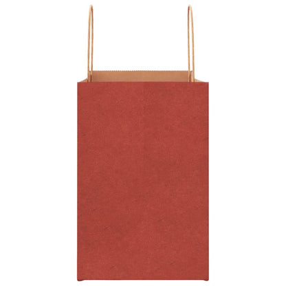 Paper Bags 50 pcs with Handles Red 26x17x25 cm