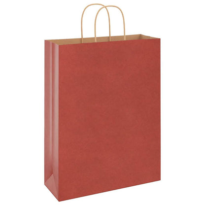 Paper Bags 50 pcs with Handles Red 32x12x42 cm