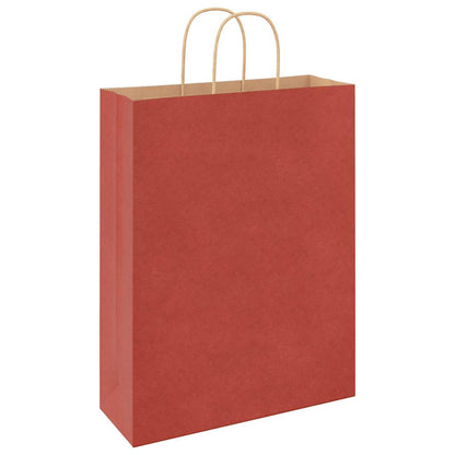 Paper Bags 50 pcs with Handles Red 32x12x42 cm