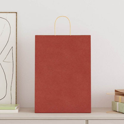 Paper Bags 50 pcs with Handles Red 32x17x44 cm